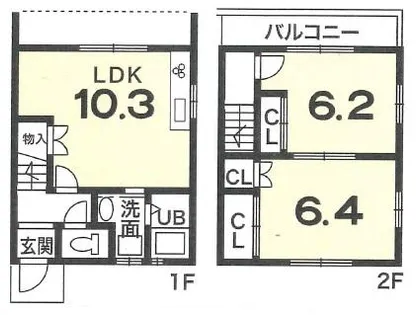 ラ・ポルタ・グランデ【103号室】の間取り