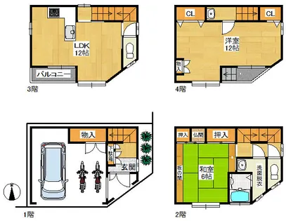 京都府宇治市五ケ庄新開【一戸建】の間取り