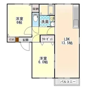 ルシエル滝野【2階】の間取り