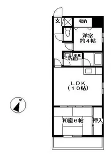 枝光スカイマンション【2階】の間取り