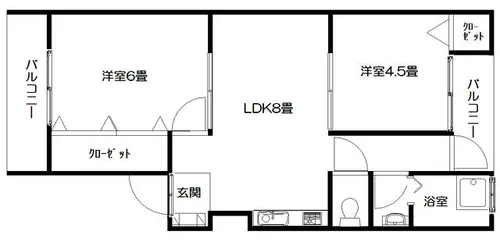阿武野第2マンション【2階】の間取り