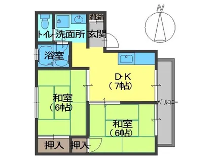 宝塚シャンテ【101号室】の間取り