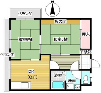 大阪府豊中市浜1丁目【マンション】の間取り