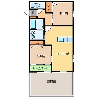 レトアヤマダ【A201号室】の間取り