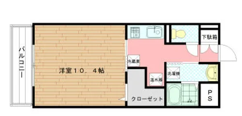アイリスハイツ8号館【403号室】の間取り
