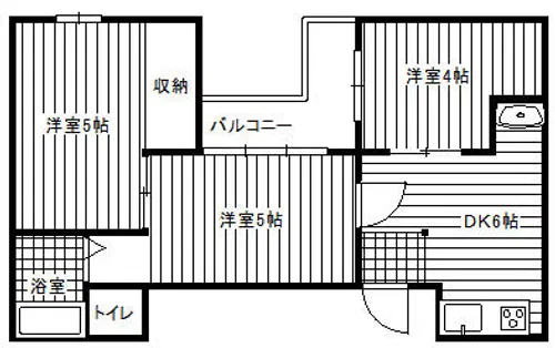 宿院サンハイツ【302号室】の間取り
