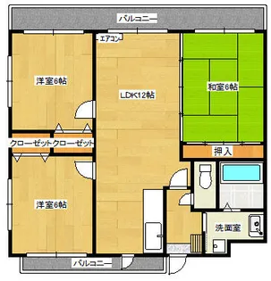片縄ハイツ【205号室】の間取り