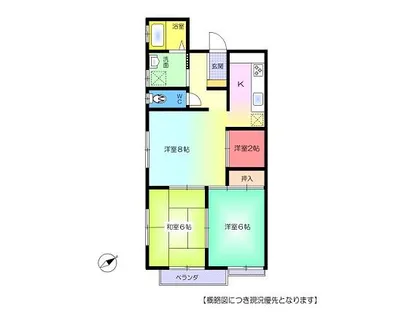 兵庫県宝塚市小浜4丁目【アパート】の間取り