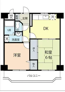ウッディ中村公園【603号室】の間取り