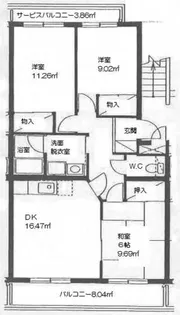 第2永田マンション【3B号室】の間取り