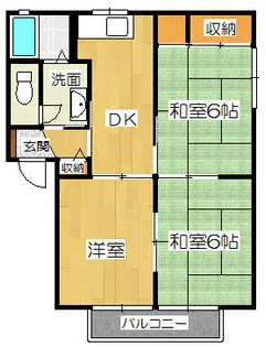 レガシィ宮前【2階】の間取り