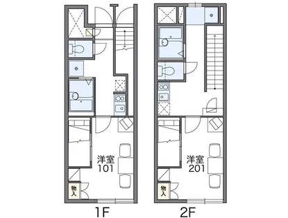 レオパレスViVa愛【1階】の間取り