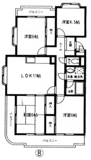 レジデンス曙【108号室】の間取り