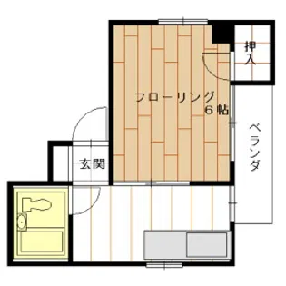 ウエストパークビル【401号室】の間取り