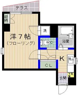 スカイライフ若宮【101号室】の間取り