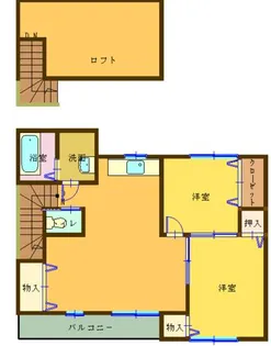アメニティ赤間【2階】の間取り