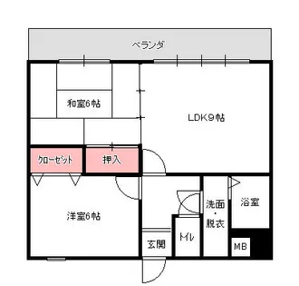 フレグランス落堀【3階】の間取り