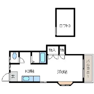 シティベール東折尾【2階】の間取り