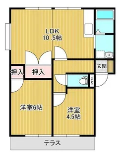 アビタシオン上津【1階】の間取り