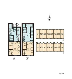 レオパレスグランシャリオ【2階】の間取り