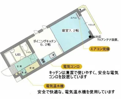 サンバティーク【505号室】の間取り