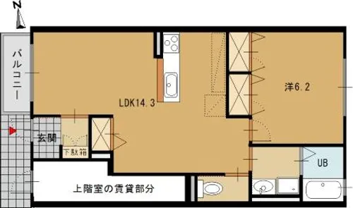レジデンス余部【1階】の間取り