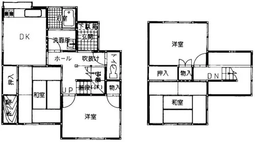兵庫県たつの市揖保川町新在家【一戸建】の間取り