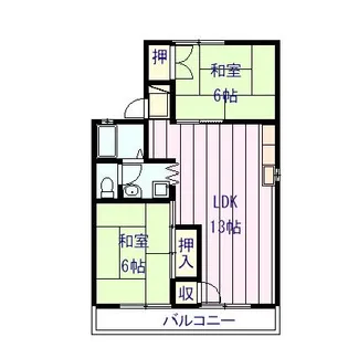 ハイツ・ラポール【B202号室】の間取り