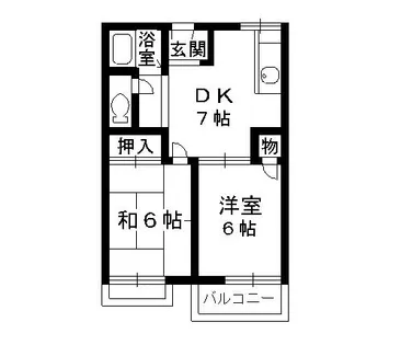 大阪府岸和田市下松町【アパート】の間取り