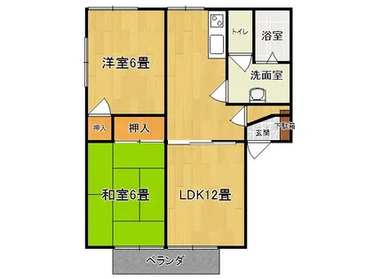 コーポ神明【B号室】の間取り