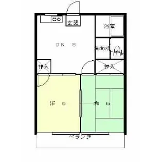 ウエストハイツ【2階】の間取り