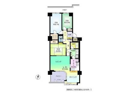 ラビスタ宝塚 イーストヴィラ【13階】の間取り