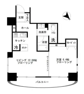 クレアランドマーク【606号室】の間取り