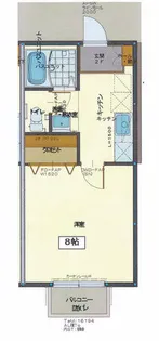 イーストヴィレッヂ【2階】の間取り