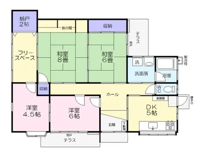 愛知県豊橋市三ノ輪町字本興寺【一戸建】の間取り