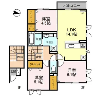サニーコート【2階】の間取り