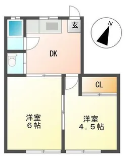 豊萬荘【13号室】の間取り