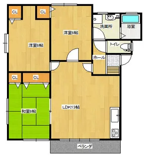 福岡県行橋市泉中央1丁目【アパート】の間取り