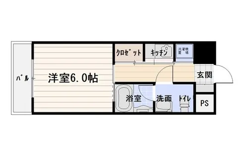 スパークリングタワー西門橋【6階】の間取り