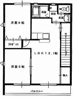 フレーズ A棟【A-201号室】の間取り