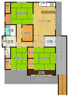大阪府大阪狭山市大野台1丁目【一戸建】の間取り
