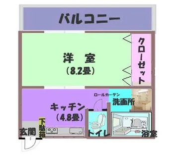 ソフィア榎列B棟 (学割対応)【1階】の間取り