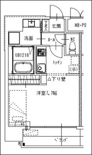 マンションプラット【605号室】の間取り