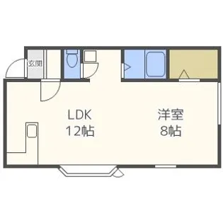 北海道北広島市大曲南ヶ丘3丁目【アパート】の間取り