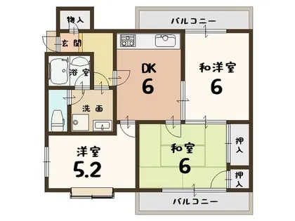 中嶋ビル【3F号室】の間取り