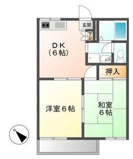 ドミール長久手【B202号室】の間取り