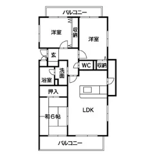 エスペランサ【106号室】の間取り