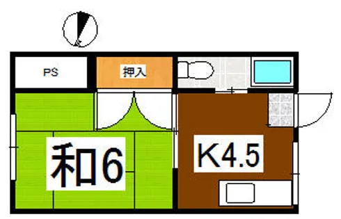 アパルト藤【1階】の間取り