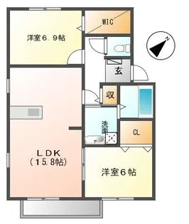 ロイヤルステージC【202号室】の間取り