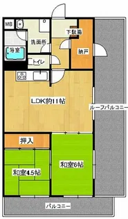 アムール長丘【501号室】の間取り